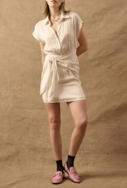 Short Sleeve Wrap Dress