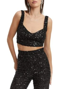 Bardot Celestial Sequin Crop