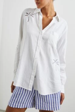 RAILS Charli White Palm Tree Eyelet