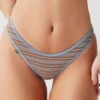 Frankies Bikinis Dove Striped Hipster