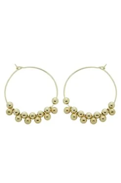 Gold Hoop With Gold Bead