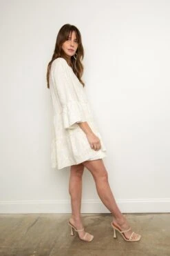 Long Sleeve Tiered Gold Threaded Mini Dress -FREE PEOPLE Shop p62663 Z 031320240855091999x2999 1