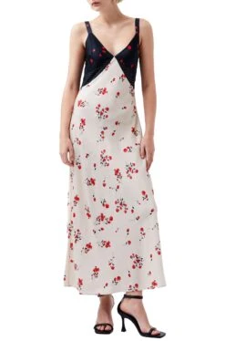 French Connection Floramour Ennis Satin Slip Dress